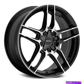 ホイール　4本セット Motiv 434MBマティックホイール18x7.5（40、5x108、73.1）4のブラックリムセット Motiv 434MB MATIC Wheels 18x7.5 (40, 5x108, 73.1) Black Rims Set of 4