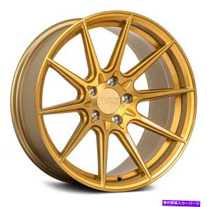�z�C�[���@4�{�Z�b�g F1R F101�z�C�[��18x9.5�i42�A5x112�A66.56�j4�̃S�[���h�����Z�b�g F1R F101 Wheels 18x9.5 (42, 5x112, 66.56) Gold Rims Set of 4