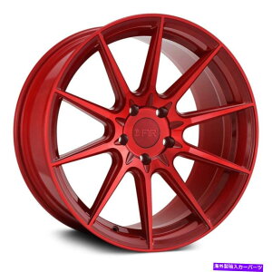 �z�C�[���@4�{�Z�b�g F1R F101�z�C�[��18x8.5�i38�A5x114.3�A73.1�j4�̐Ԃ������Z�b�g F1R F101 Wheels 18x8.5 (38, 5x114.3, 73.1) Red Rims Set of 4�y���s�A���i�z