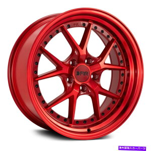 �z�C�[���@4�{�Z�b�g F1R F105�z�C�[��18x8.5�i38�A5x114.3�A73.1�j4�̐Ԃ������Z�b�g F1R F105 Wheels 18x8.5 (38, 5x114.3, 73.1) Red Rims Set of 4