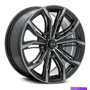 �z�C�[���@4�{�Z�b�g RTX�u���b�N�E�B�h�E�z�C�[��18x8�i40�A5x108�A63.4�j4�̃u���b�N�����Z�b�g RTX BLACK WIDOW Wheels 18x8 (40, 5x108, 63.4) Black Rims Set of 4�y���s�A���i�z