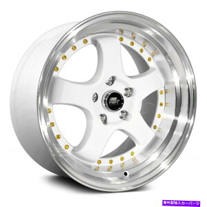 �z�C�[���@4�{�Z�b�g MST MT07�z�C�[��18x8.5�i20�A5x114.3�A73.1�j4�̃z���C�g�����Z�b�g MST MT07 Wheels 18x8.5 (20, 5x114.3, 73.1) White Rims Set of 4