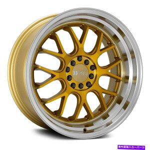 �z�C�[���@4�{�Z�b�g F1R F21 V2�z�C�[��17x8.5�i35�A5x114.3�A73.1�j4�̃S�[���h�����Z�b�g F1R F21 V2 Wheels 17x8.5 (35, 5x114.3, 73.1) Gold Rims Set of 4