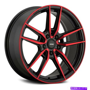 �z�C�[���@4�{�Z�b�g Konig Myth Wheels 16x7.5�i43�A5x114.3�A73.1�j4�̃u���b�N�����Z�b�g Konig MYTH Wheels 16x7.5 (43, 5x114.3, 73.1) Black Rims Set of 4