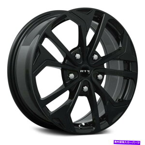 �z�C�[���@4�{�Z�b�g rtx asan�z�C�[��18x7.5�i40�A5x114.3�A67.1�j4�̃u���b�N�����Z�b�g RTX ASAN Wheels 18x7.5 (40, 5x114.3, 67.1) Black Rims Set of 4�y���s�A���i�z
