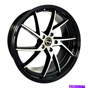 �z�C�[���@4�{�Z�b�g �G���K���X�V���[�v�z�C�[��18x8�i35�A5x114.3�A73.1�j4�̃u���b�N�����Z�b�g Elegance SHARP Wheels 18x8 (35, 5x114.3, 73.1) Black Rims Set of 4�y���s�A���i�z