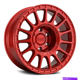 ホイール　4本セット ブラックサイサンドストームホイール15x7（15、5x100、56.15）4の赤いリムセット Black Rhino SANDSTORM Wheels 15x7 (15, 5x100, 56.15) Red Rims Set of 4