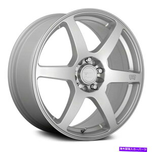 �z�C�[���@4�{�Z�b�g Motegi Racing MR143 CS6�z�C�[��17x7�i40�A4x100�A72.56�j�V���o�[�����Z�b�g4 Motegi Racing MR143 CS6 Wheels 17x7 (40, 4x100, 72.56) Silver Rims Set of 4�y���s�A���i�z