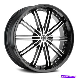 zC[@4{Zbg 2craveԍ53zC[22x8.5i38A5x114.3A74.1j4̃ubNZbg 2Crave NUMBER 53 Wheels 22x8.5 (38, 5x114.3, 74.1) Black Rims Set of 4