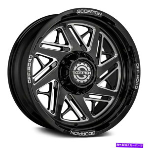 zC[@4{Zbg XR[sĨzC[20x9i12A8x170A125.2j4̃ubNZbg Scorpion DEMOLITION Wheels 20x9 (12, 8x170, 125.2) Black Rims Set of 4