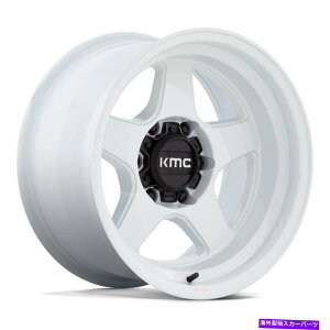�z�C�[���@4�{�Z�b�g KMC KM728���{�z�C�[��17x9�i-38�A6x139.7�A106.1�j4�̃z���C�g�����Z�b�g KMC KM728 LOBO Wheels 17x9 (-38, 6x139.7, 106.1) White Rims Set of 4