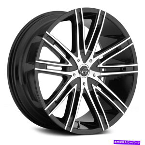 �z�C�[���@4�{�Z�b�g VCT V28�z�C�[��20x8.5�i40�A5x114.3�A73.1�j4�̃u���b�N�����Z�b�g VCT V28 Wheels 20x8.5 (40, 5x114.3, 73.1) Black Rims Set of 4�y���s�A���i�z