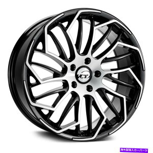 �z�C�[���@4�{�Z�b�g VCT�X���C�_�[�z�C�[��20x8.5�i40�A5x114.3�A73.1�j4�̃u���b�N�����Z�b�g VCT SLIDER Wheels 20x8.5 (40, 5x114.3, 73.1) Black Rims Set of 4�y���s�A���i�z