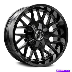 �z�C�[���@4�{�Z�b�g �X���b�g�I�t���[�h���{���o�[�z�C�[��20x9�i0�A5x127�A87.1�j4�̃u���b�N�����Z�b�g Thret Offroad Revolver Wheels 20x9 (0, 5x127, 87.1) Black Rims Set of 4�y���s�A���i�z