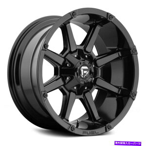 �z�C�[���@4�{�Z�b�g �R��D575�J�v���[1PC�z�C�[��17x9�i-12�A6x139.7�A106.1�j4�̃u���b�N�����Z�b�g Fuel D575 COUPLER 1PC Wheels 17x9 (-12, 6x139.7, 106.1) Black Rims Set of 4�y���s�A���i�z