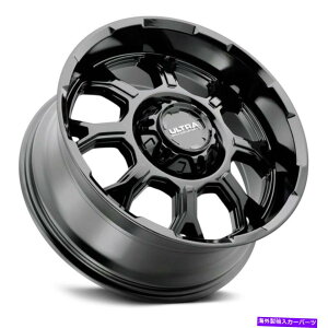 �z�C�[���@4�{�Z�b�g �E���g��124BK�R�}���_�[�z�C�[��18x9�i1�A8x165.1�A125.2�j4�̃u���b�N�����Z�b�g Ultra 124BK COMMANDER Wheels 18x9 (1, 8x165.1, 125.2) Black Rims Set of 4�y���s�A���i�z
