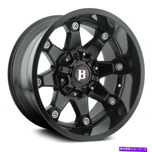 �z�C�[���@4�{�Z�b�g �e���I�t���[�h581�r�[�X�g�z�C�[��20x10�i-24�A6x139.7�j4�̃u���b�N�����Z�b�g Ballistic Off-Road 581 BEAST Wheels 20x10 (-24, 6x139.7) Black Rims Set of 4�y���s�A���i�z