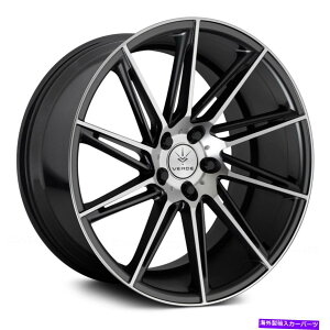 �z�C�[���@4�{�Z�b�g Verde V25�ʎq�z�C�[��19x8.5�i30�A5x120.65�A74.1�j4�̃u���b�N�����Z�b�g Verde V25 QUANTUM Wheels 19x8.5 (30, 5x120.65, 74.1) Black Rims Set of 4�y���s�A���i�z