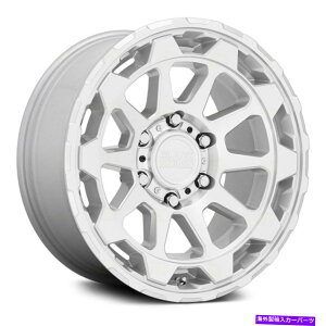 �z�C�[���@4�{�Z�b�g �u���b�N�T�C�����[�^�[�z�C�[��17x8.5�i12�A6x135�A87.1�j�V���o�[�����Z�b�g4 Black Rhino ROTOR Wheels 17x8.5 (12, 6x135, 87.1) Silver Rims Set of 4