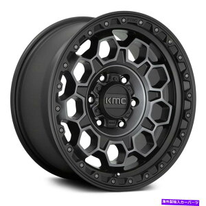�z�C�[���@4�{�Z�b�g KMC KM545�g���b�N�z�C�[��17x9�i18�A6x120.65�A66.9�j4�̃u���b�N�����Z�b�g KMC KM545 TREK Wheels 17x9 (18, 6x120.65, 66.9) Black Rims Set of 4�y���s�A���i�z