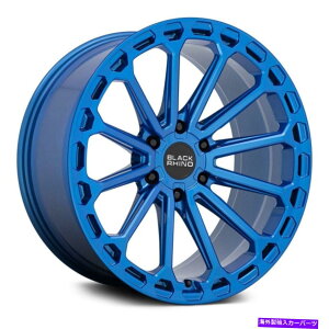 �z�C�[���@4�{�Z�b�g �u���b�N�T�C�J�C�[���z�C�[��17x9.5�i18�A6x114.3�A76.1�j4�̐������Z�b�g Black Rhino KAIZEN Wheels 17x9.5 (18, 6x114.3, 76.1) Blue Rims Set of 4
