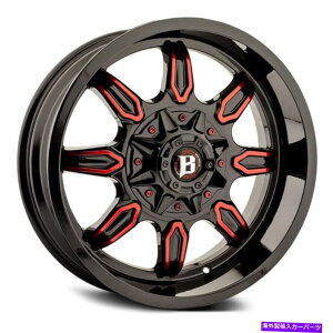 �z�C�[���@4�{�Z�b�g �e���I�t���[�h670�����p�[�W�z�C�[��20x9�i0�A6x139.7�j4�̃u���b�N�����Z�b�g Ballistic Off-Road 670 RAMPAGE Wheels 20x9 (0, 6x139.7) Black Rims Set of 4