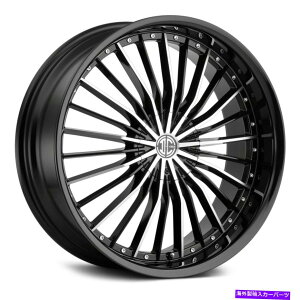 zC[@4{Zbg 2craveԍ26zC[22x8.5i38A5x110A74.1j4̃ubNZbg 2Crave NUMBER 26 Wheels 22x8.5 (38, 5x110, 74.1) Black Rims Set of 4