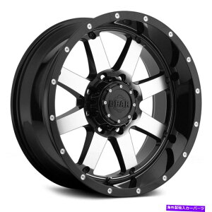 �z�C�[���@4�{�Z�b�g �M�A�A���C726m�r�b�O�u���b�N�z�C�[��20x10�i-19�A8x165.1�j4�̃u���b�N�����Z�b�g Gear Alloy 726M BIG BLOCK Wheels 20x10 (-19, 8x165.1) Black Rims Set of 4�y���s�A���i�z