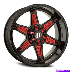 zC[@4{Zbg eIt[h827EHA[zC[20x10i-19A6x135j4̃ubNZbg Ballistic Off-Road 827 WARRIOR Wheels 20x10 (-19, 6x135) Black Rims Set of 4