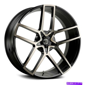 zC[@4{Zbg 2craveԍ64zC[22x9.5i15A5x120.65A78.3j4̃ubNZbg 2Crave NUMBER 64 Wheels 22x9.5 (15, 5x120.65, 78.3) Black Rims Set of 4