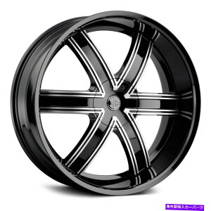 zC[@4{Zbg 2craveԍ44zC[22x9.5i15A5x120.65A78.3j4̃ubNZbg 2Crave NUMBER 44 Wheels 22x9.5 (15, 5x120.65, 78.3) Black Rims Set of 4