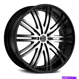 zC[@4{Zbg 2craveԍ11zC[22x9.5i15A6x139.7A78.3j4̃ubNZbg 2Crave NUMBER 11 Wheels 22x9.5 (15, 6x139.7, 78.3) Black Rims Set of 4