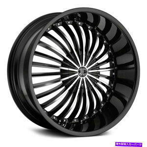 zC[@4{Zbg 2craveԍ19zC[22x9.5i30A6x139.7A87j4̃ubNZbg 2Crave NUMBER 19 Wheels 22x9.5 (30, 6x139.7, 87) Black Rims Set of 4