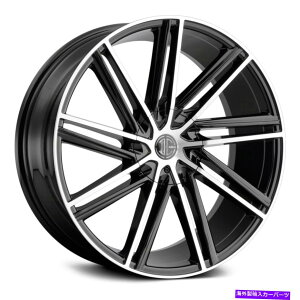 �z�C�[���@4�{�Z�b�g �u���b�N�_�C�������h�ԍ�39�z�C�[��20x8.5�i35�A5x120.65�A74.1�j4�̃u���b�N�����Z�b�g Black Diamond NUMBER 39 Wheels 20x8.5 (35, 5x120.65, 74.1) Black Rims Set of 4�y���s�A���i�z