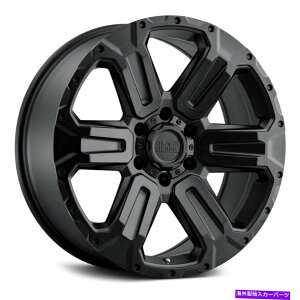 �z�C�[���@4�{�Z�b�g �u���b�N�T�C���i�J�z�C�[��17x8.5�i-18�A6x139.7�A112.1�j4�̃u���b�N�����Z�b�g Black Rhino WANAKA Wheels 17x8.5 (-18, 6x139.7, 112.1) Black Rims Set of 4