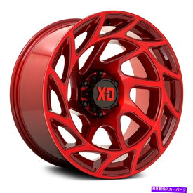 ホイール　4本セット XDシリーズXD860オンスロートホイール20x9（0、8x165.1、125.1）4の赤いリムセット XD Series XD860 ONSLAUGHT Wheels 20x9 (0, 8x165.1, 125.1) Red Rims Set of 4
