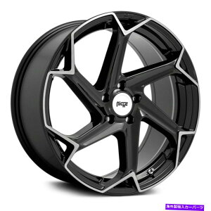 �z�C�[���@4�{�Z�b�g �j�b�`M255�t���b�V���z�C�[��20x9�i38�A5x108�A63.36�j4�̃u���b�N�����Z�b�g Niche M255 FLASH Wheels 20x9 (38, 5x108, 63.36) Black Rims Set of 4�y���s�A���i�z