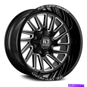 �z�C�[���@4�{�Z�b�g K2�I�t���[�hK17���C�U�[�o�b�N�z�C�[��20x10�i-12�A6x139.7�A108�j4�̃u���b�N�����Z�b�g K2 Offroad K17 RAZORBACK Wheels 20x10 (-12, 6x139.7, 108) Black Rims Set of 4�y���s�A���i�z