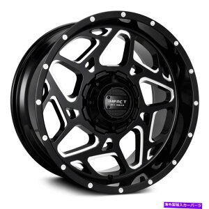 �z�C�[���@4�{�Z�b�g �Ռ����H822�z�C�[��22x12�i-44�A5x150�A110.3�j4�̃u���b�N�����Z�b�g Impact Off Road 822 Wheels 22x12 (-44, 5x150, 110.3) Black Rims Set of 4�y���s�A���i�z