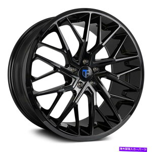 �z�C�[���@4�{�Z�b�g Truform TF105�z�C�[��20x10�i42�A5x114.3�A73.1�j4�̃u���b�N�����Z�b�g TruForm TF105 Wheels 20x10 (42, 5x114.3, 73.1) Black Rims Set of 4