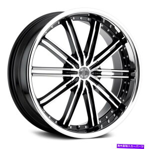 zC[@4{Zbg 2craveԍ53zC[22x8.5i38A5x114.3A74.1j4̃ubNZbg 2Crave NUMBER 53 Wheels 22x8.5 (38, 5x114.3, 74.1) Black Rims Set of 4