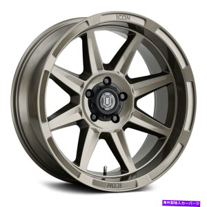 �z�C�[���@4�{�Z�b�g �A�C�R���A���C�Y�o���f�B�b�g�z�C�[��20x10�i-24�A5x127�A71.5�j4�̃u�����Y�����Z�b�g Icon Alloys BANDIT Wheels 20x10 (-24, 5x127, 71.5) Bronze Rims Set of 4�y���s�A���i�z