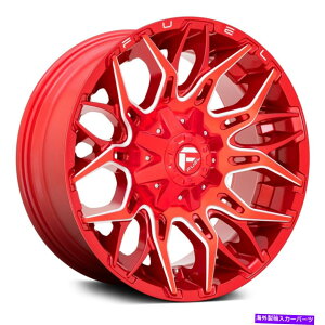 �z�C�[���@4�{�Z�b�g Fuel D771 Twitch 1PC�z�C�[��22x12�i-44�A8x165.1�A125.1�j4�̐Ԃ������Z�b�g Fuel D771 TWITCH 1PC Wheels 22x12 (-44, 8x165.1, 125.1) Red Rims Set of 4