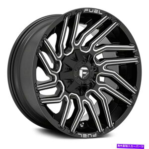 �z�C�[���@4�{�Z�b�g �R��D773�䕗1PC�z�C�[��22x10�i-18�A8x165.1�A125.1�j4�̃u���b�N�����Z�b�g Fuel D773 TYPHOON 1PC Wheels 22x10 (-18, 8x165.1, 125.1) Black Rims Set of 4�y���s�A���i�z
