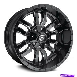 �z�C�[���@4�{�Z�b�g �R��D595�X���b�W1PC�z�C�[��22x10�i-18�A8x170�A125.1�j4�̃u���b�N�����Z�b�g Fuel D595 SLEDGE 1PC Wheels 22x10 (-18, 8x170, 125.1) Black Rims Set of 4�y���s�A���i�z