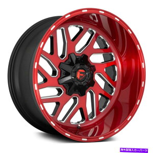 zC[@4{Zbg Fuel D691 Triton 1PCzC[20x10i-18A8x180A124.2j4̐ԂZbg Fuel D691 TRITON 1PC Wheels 20x10 (-18, 8x180, 124.2) Red Rims Set of 4