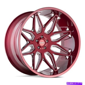 zC[@4{Zbg Tuff T3BzC[26x14i-72A5x127A71.5j4̐ԂZbg TUFF T3B Wheels 26x14 (-72, 5x127, 71.5) Red Rims Set of 4