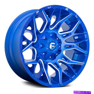 �z�C�[���@4�{�Z�b�g Fuel D770 Twitch 1PC�z�C�[��22x10�i-18�A8x165.1�A125.1�j4�̐������Z�b�g Fuel D770 TWITCH 1PC Wheels 22x10 (-18, 8x165.1, 125.1) Blue Rims Set of 4�y���s�A���i�z