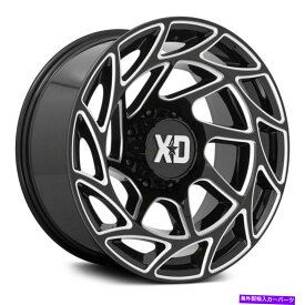 ホイール　4本セット XDシリーズXD860オンスロートホイール20x10（-18、8x165.1、125.1）4のブラックリムセット XD Series XD860 ONSLAUGHT Wheels 20x10 (-18, 8x165.1, 125.1) Black Rims Set of 4