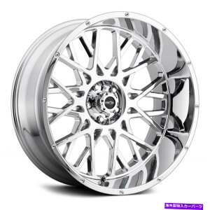 zC[@4{Zbg rW412bJ[zC[22x10i-19A6x139.7A106.2j4̃NZbg Vision 412 ROCKER Wheels 22x10 (-19, 6x139.7, 106.2) Chrome Rims Set of 4